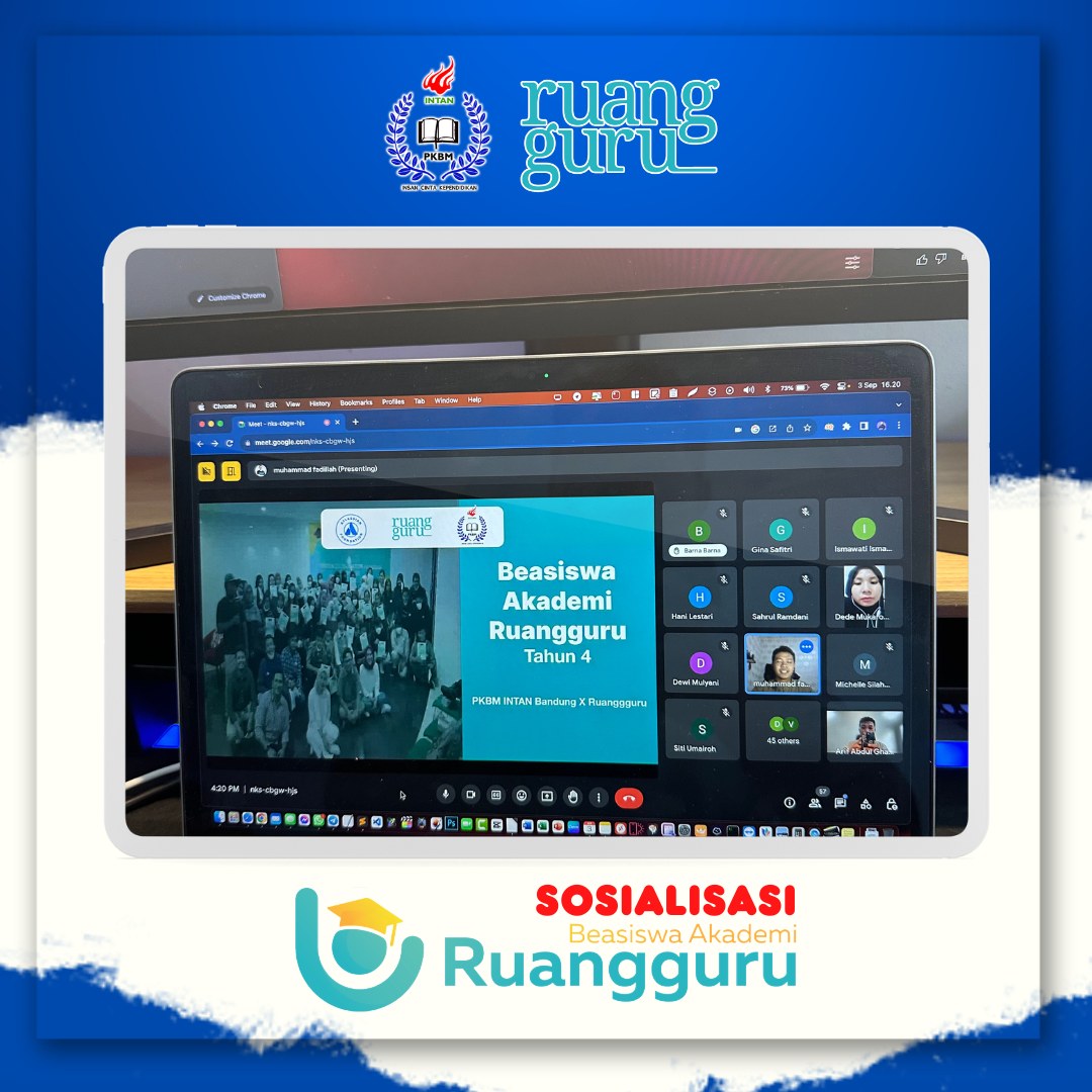 Sosialisasi Beasiswa Akademi Ruangguru via Google Meet Bareng Kak Fadil dari Tim Ruangguru