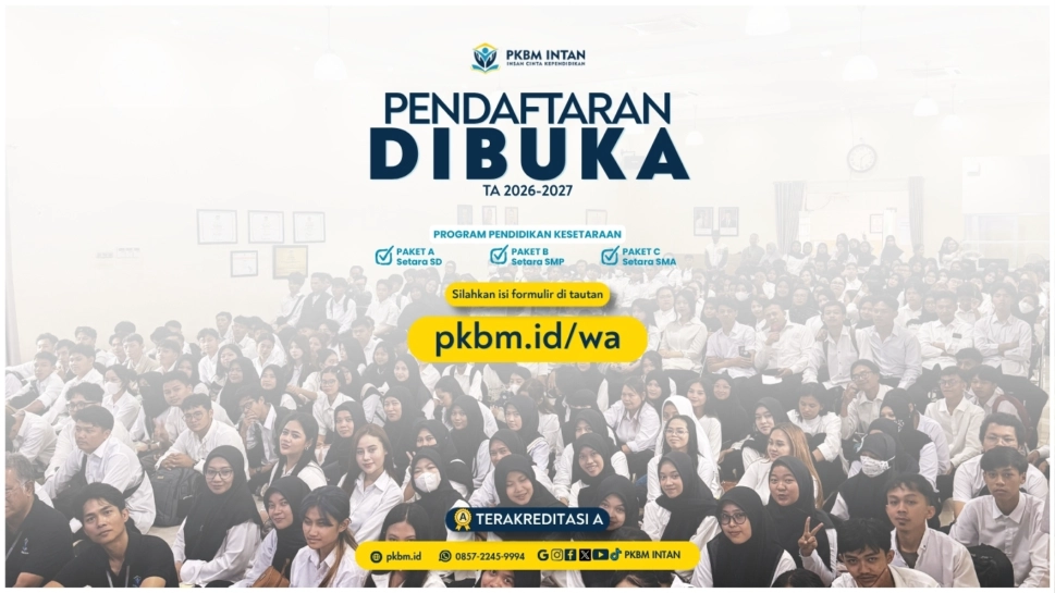 Pendaftaran Kejar Paket C 2026 PKBM INTAN